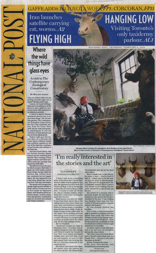 National Post Morgan Mavis The Contemporary Zoological Conservatory